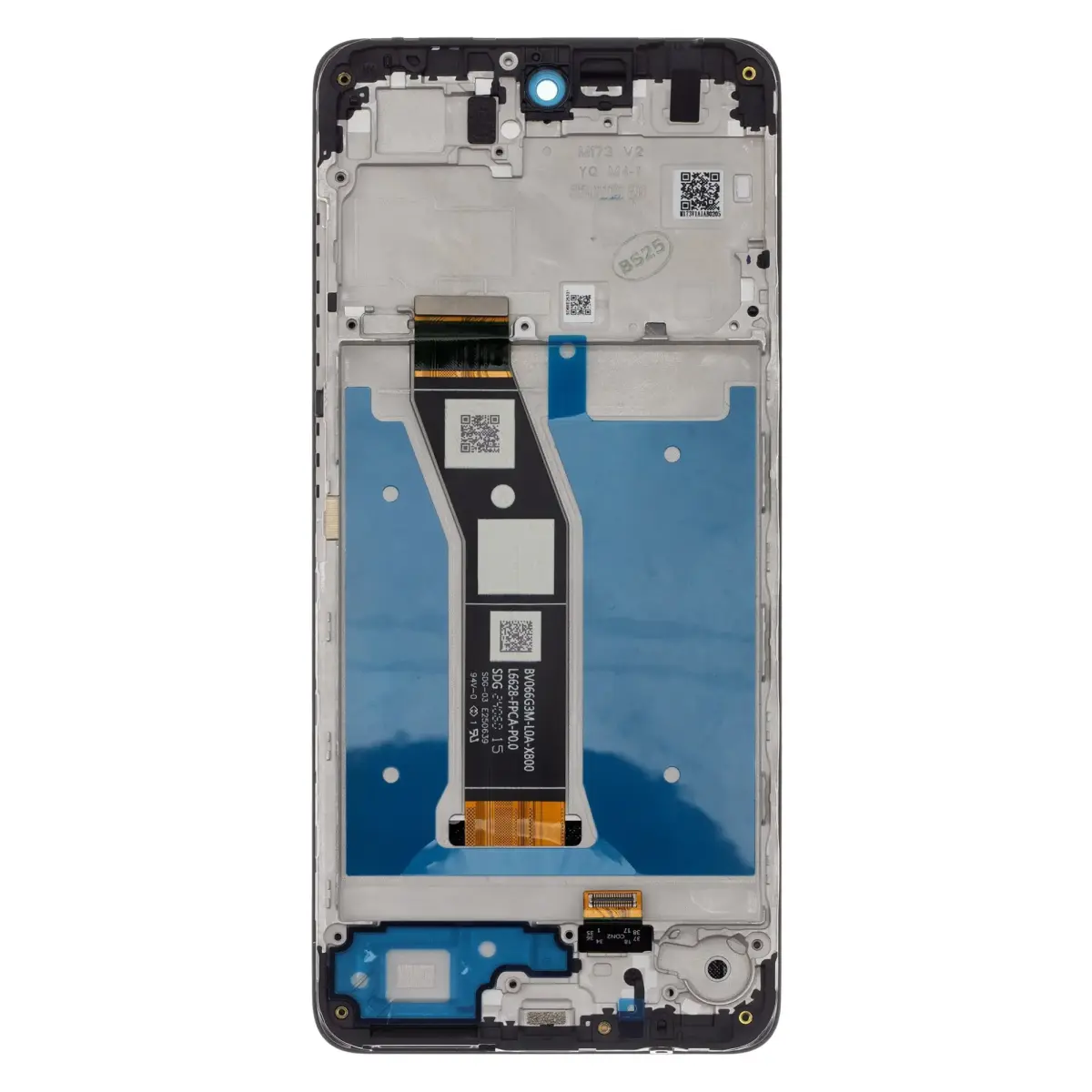 Motorola G04s LCD Display + Touch Unit + Front Cover Black (Service Pack)