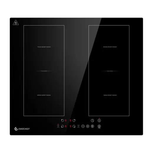 AMZCHEF CE-FS-I72S-FFDD06 Induction Cooktop, 4 zones
