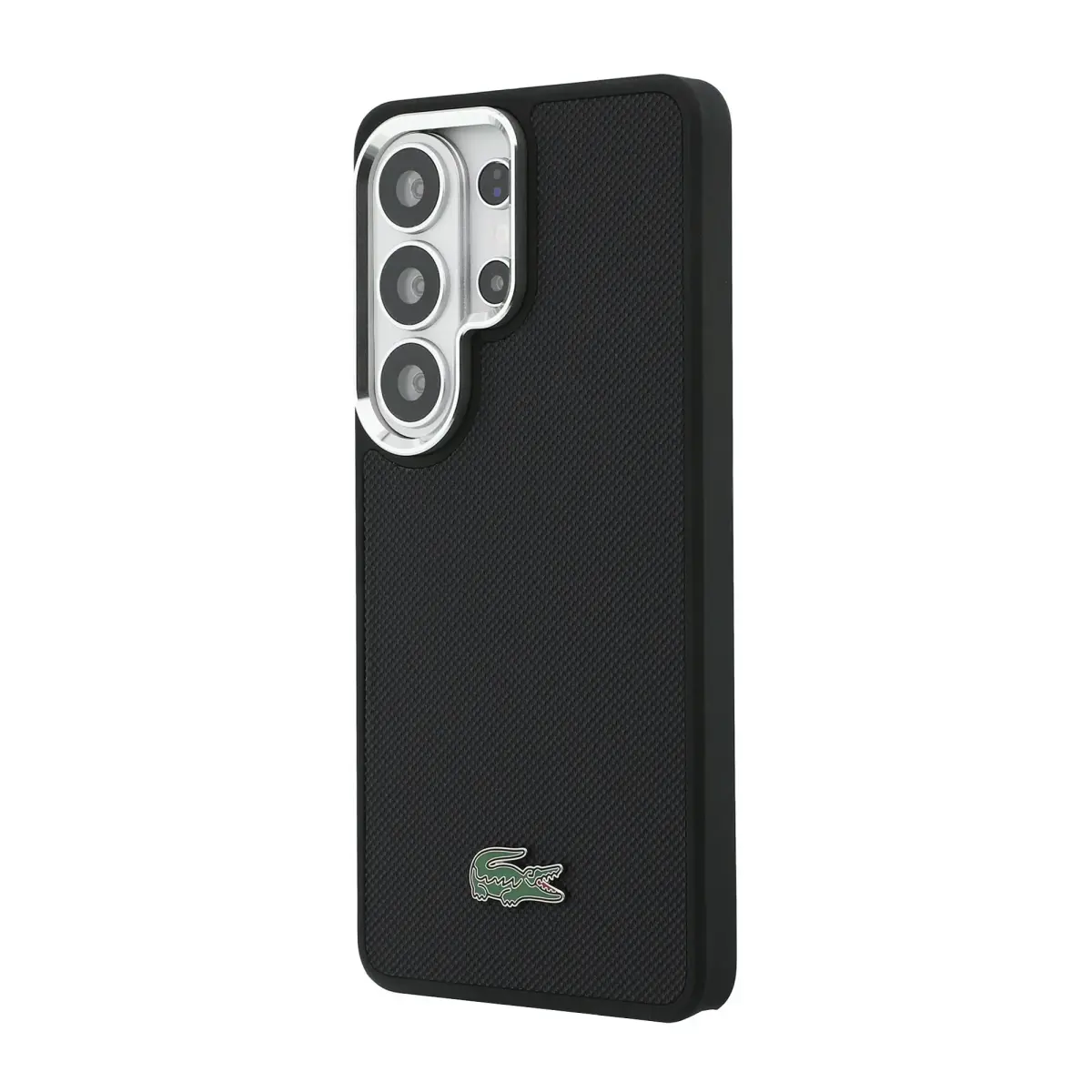 Lacoste Petit Pique Metal Logo maciņš ar MagSafe atbalstu telefonam Samsung Galaxy S26 Ultra (S948) melns