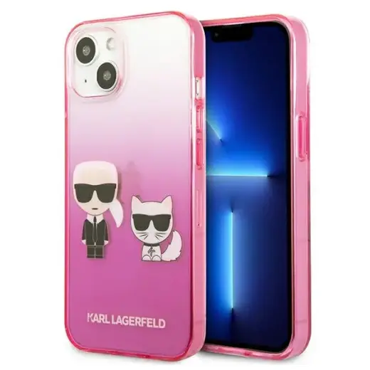 Karl Lagerfeld KLHCP13MTGKCP iPhone 13 6,1" hardcase różowy|pink Gradient Ikonik Karl & Choupette