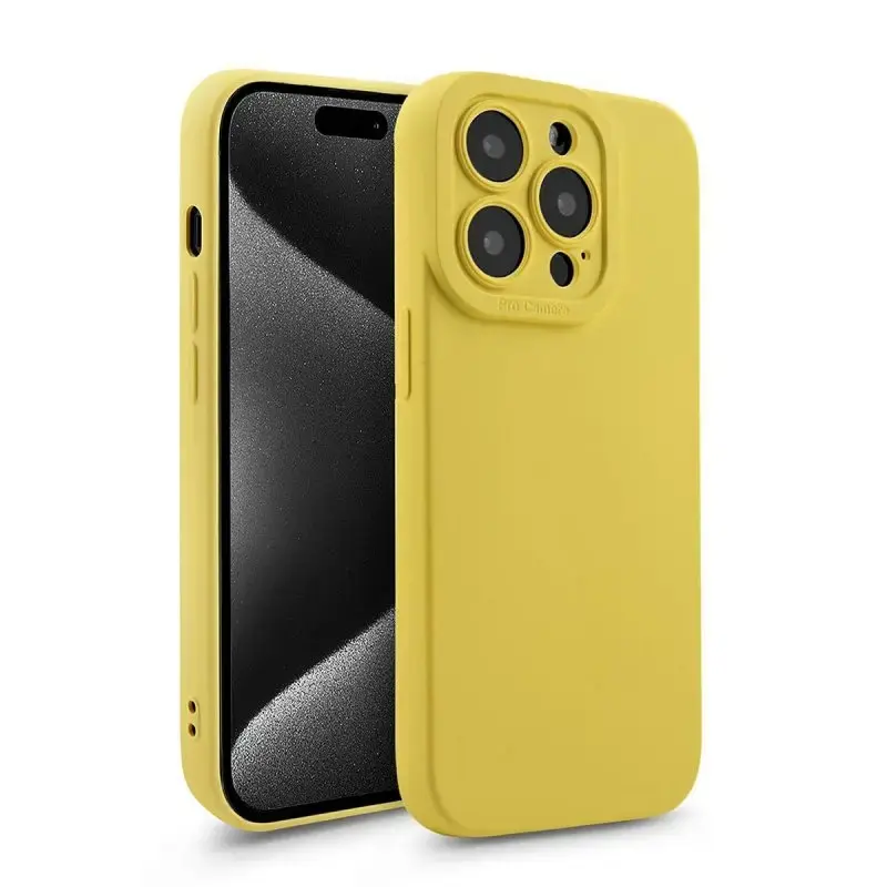 Fusion Softy izturīgs silikona aizsargapvalks Apple iPhone 13 dzeltens