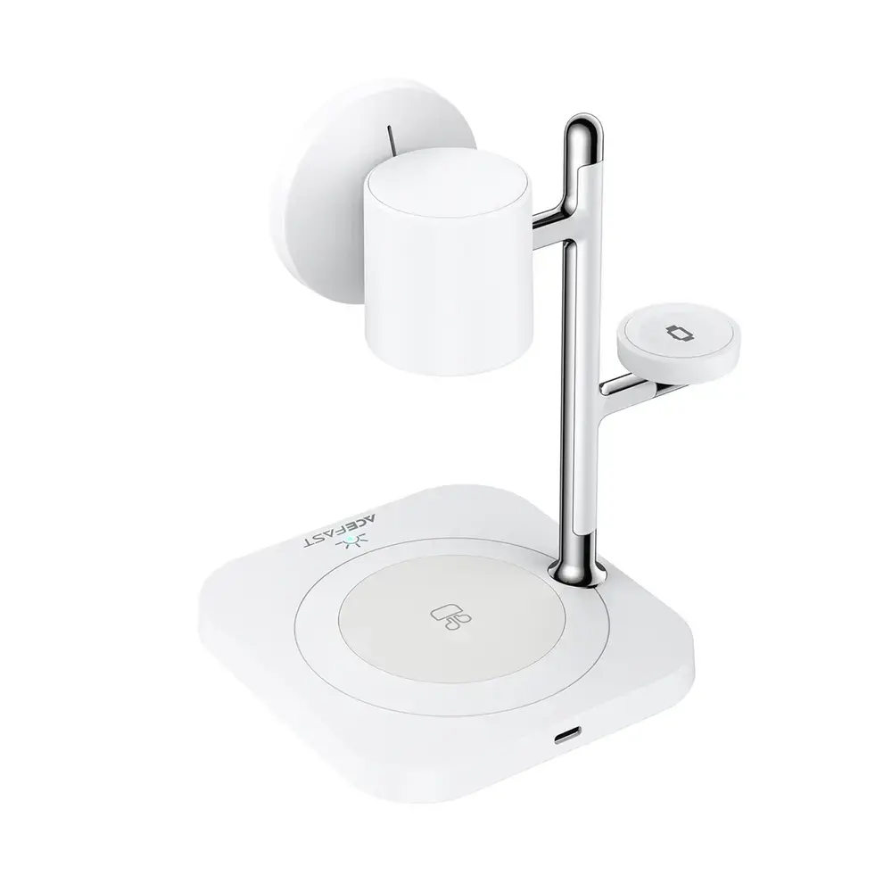 Acefast E39 3-in-1 bezvadu lādētājs | Qi 2.2 | 25W | balts