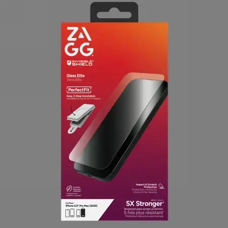 ZAGG Invisibleshield Glass Elite Tempered Glass for iPhone 17 Pro Max
