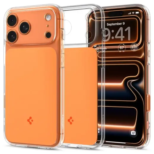 Spigen Ultra Hybrid ”T” Mag чехол с поддержкой MagSafe для телефона iPhone 17 Pro Max оранжевый
