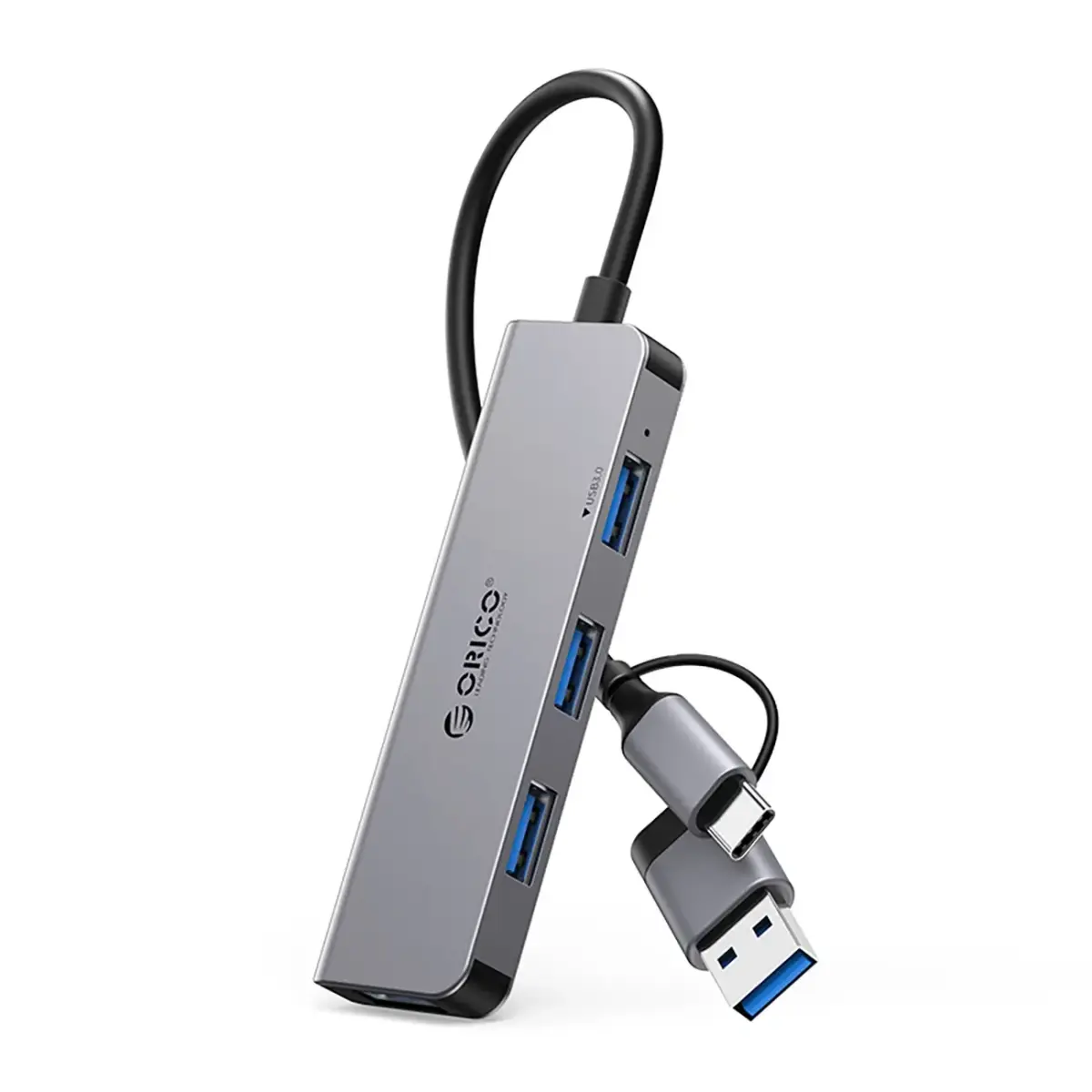 Orico YSA5-U3 USB-A|USB-C Hub Docking Station 3x USB-A 2.0 + 1x USB-A 3.0 - Gray