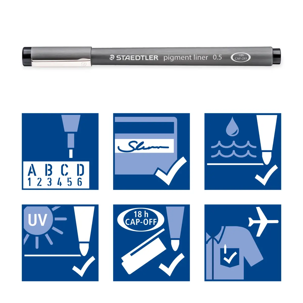 Pildspalva rasēšanai STAEDTLER PIGMENT LINER 0.1mm melna