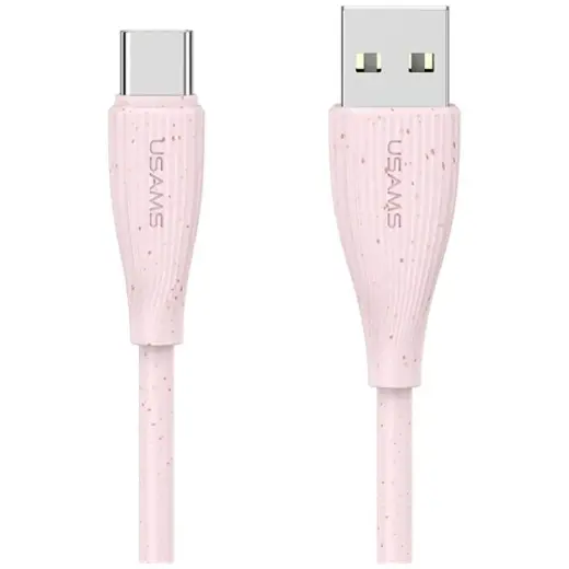 USAMS Green Series SJ714 data transfer and charging cable | USB-A to USB-C | 15W | 1m | pink