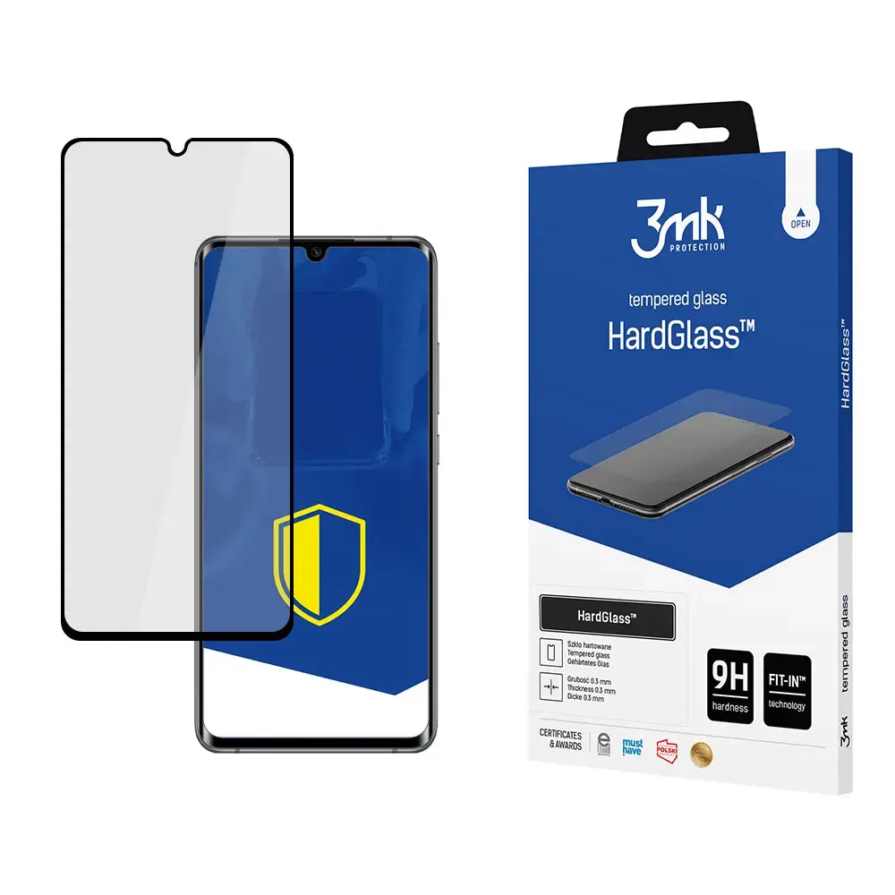 Xiaomi Mi Note 10 Lite Black - 3mk HardGlass Max™ FingerPrint screen protector