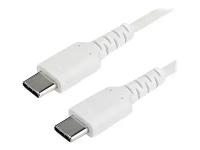 StarTech.com 2m USB C Charging Cable - Durable Fast Charge & Sync USB 3.1 Type C to C Charger Cord - TPE Jacket Aramid Fiber M|M 60W White - USB-C cable - 2 m