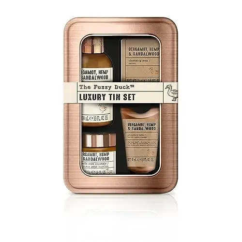 Debenhams Men the Fuzzy Duck Bergamot, Hemp & Sandalwood Men's Luxury Grooming Tin Gift Set