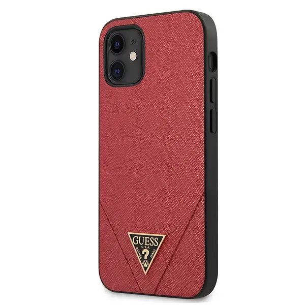 Guess GUHCP12SVSATMLRE iPhone 12 mini 5,4" czerwony|red hardcase Saffiano