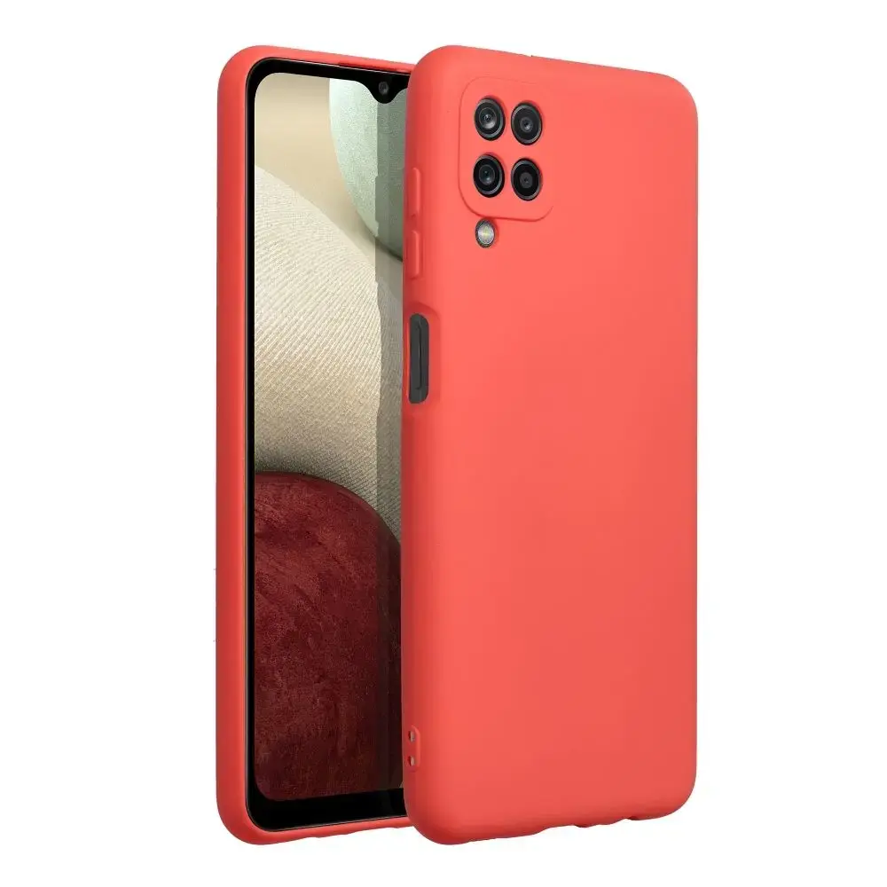 Silicone telefono dėklas Samsung Galaxy A12 (A125) oranžinis