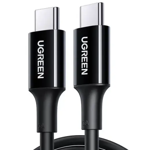 Ugreen US300 datu pārraides un uzlādes vads | USB-C uz USB-C | 100W | 2m | melns