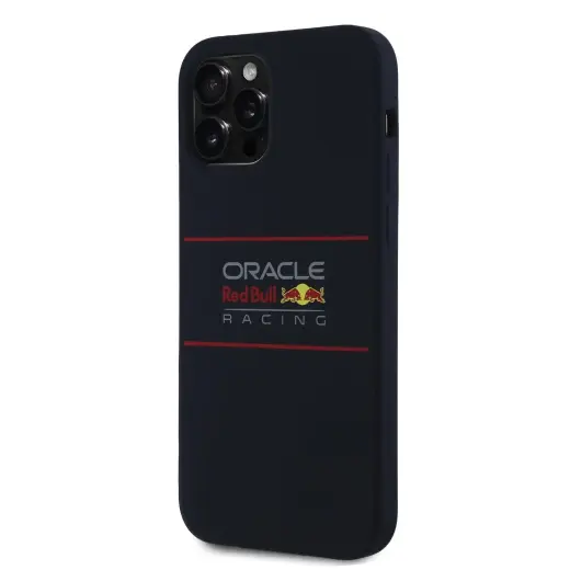 Red Bull Silicone Horizontal Logo telefona maciņš priekš iPhone 12 | 12 Pro ar MagSafe atbalstu tumši zils