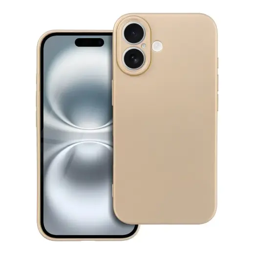 Metallic telefono dėklas iPhone 16 auksinis