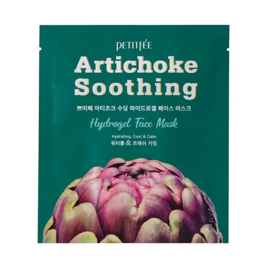 Petitfee, Artichoke Soothing, Hydrogel, Calming, Sheet Mask, For Face, 32 g