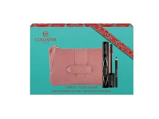 Set Collistar Unbox Your Glam Impeccabile Mascara 14ml + Mini Eye Pencil 0,8g + Cosmetics Bag