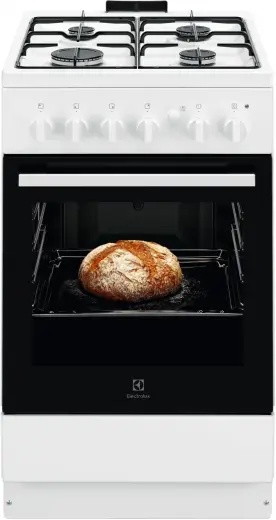 Electrolux gāzes plīts, 50cm, balta