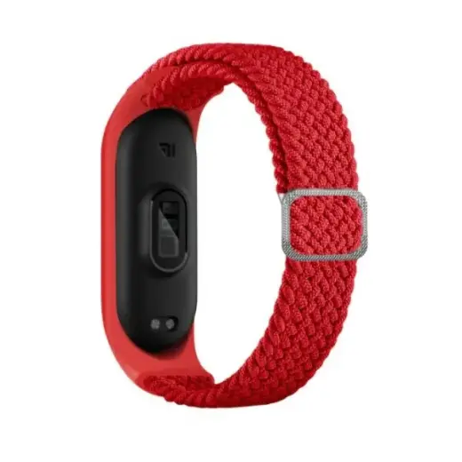 Beline viedpulksteņa siksniņa priekš Xiaomi Mi Band 5/6/7 | neilons | sarkana