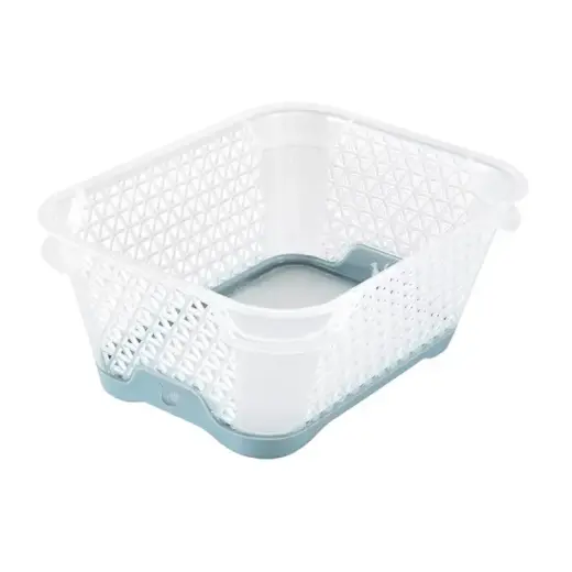Mini basket A7 Jonas 16x12x7cm transparent/blue