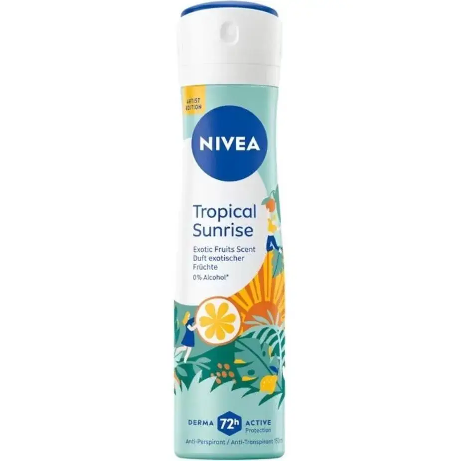 NIVEA, Deodorante, Tropical Sunrise Antitranspirantspray (Antitranspirant) 150 Ml (Getto Vaporizzato, 150ml)