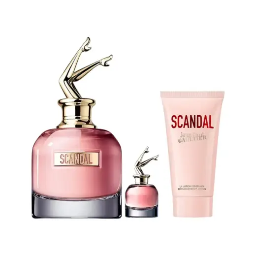 Set Jean Paul Gaultier: Scandal, Eau De Parfum, For Women, 80 ml + Scandal, Hydrating, Body Lotion, 75 ml + Scandal, Eau De Parfum, For Women, 6 ml *Miniature