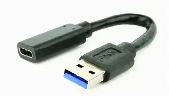 Gembird USB Male - USB Type C Female 0.1m melns