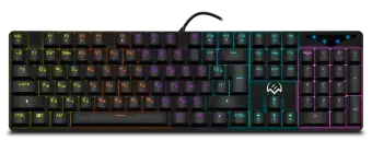Klaviatūra SVEN Backlight mechanical USB blue switches, LED, 104k
