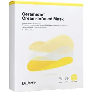 Ceramidin Cream Infused Mask 5 x - Deeply hydrating facial mask.