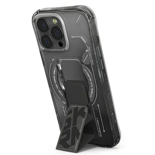 Skinarma case Helio iPhone 16 Pro Max 6.9" Magnetic Charging + Grip Stand black