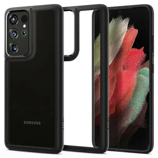 Spigen Ultra Hybrid telefona maciņš Samsung Galaxy S21 Ultra melns matēts