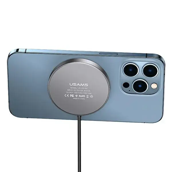 USAMS US-CD183 juhtmevaba laadija | Qi | Ühildub MagSafe'iga | 15W | must