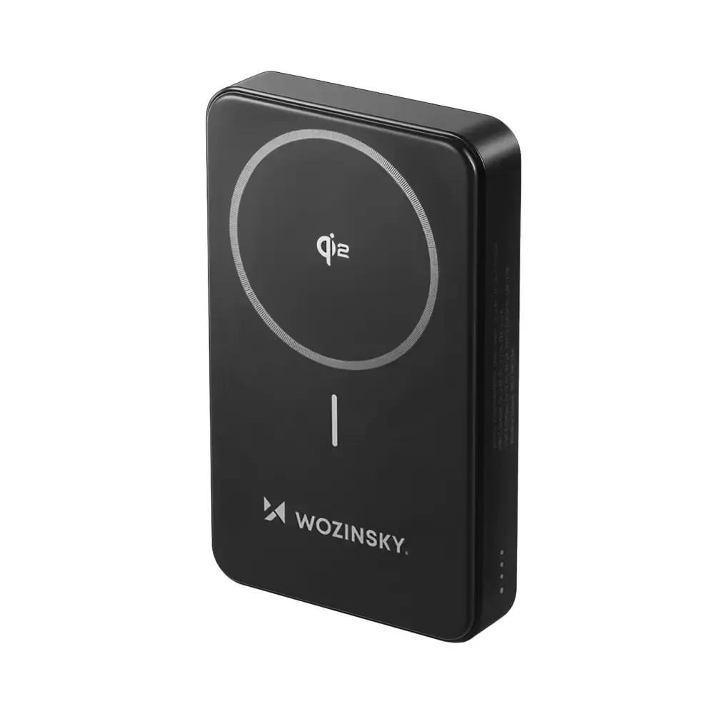 Wozinsky WLWP-10KA0Y3S ārējais akumulators (powerbank) | 10 000 mAh | 22.5W | PD | USB-A, USB-C, Wireless | melns