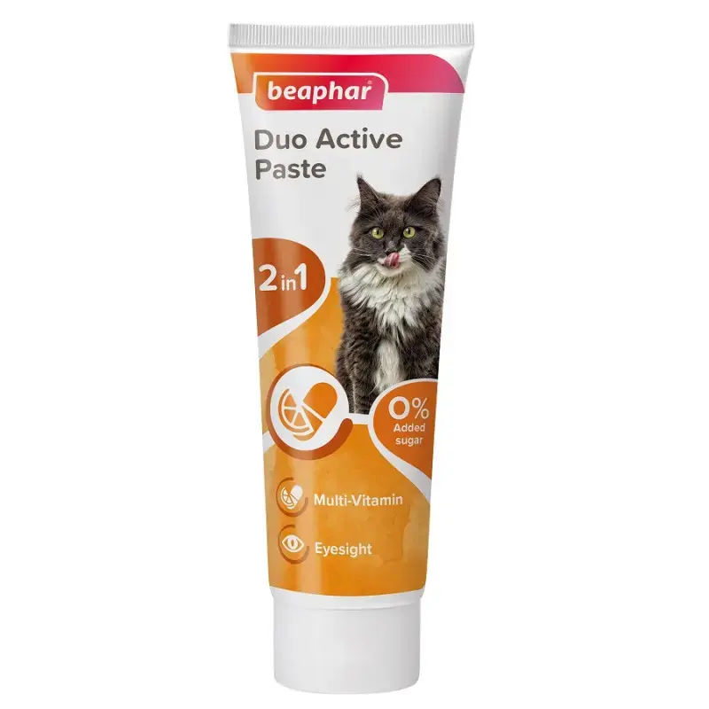 Vitaminizēta pasta kaķiem  - Beaphar Duo-Active Paste For Cats, 100 g