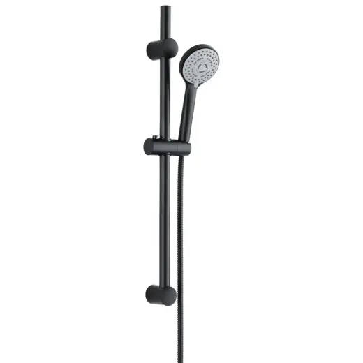 Shower set with rail AB 3 modes, black