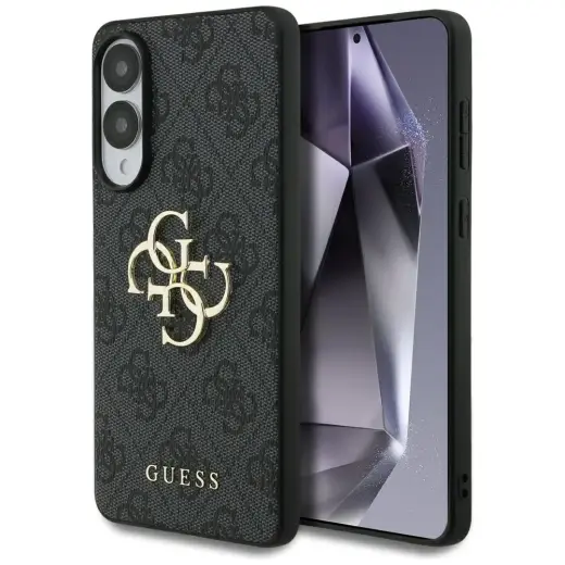 Guess Big 4G Logo Classic Logo telefona maciņš Samsung Galaxy S25 Edge melns