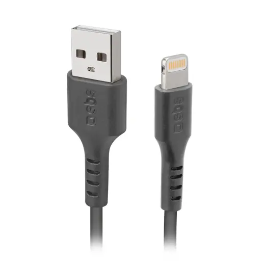 data transfer and charging cable | USB-A to Lightning | black