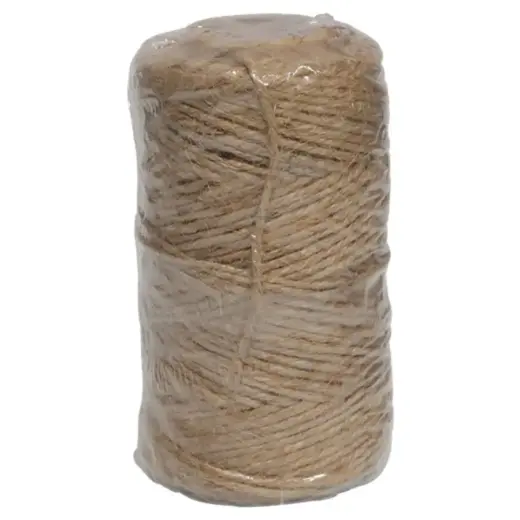 Jute cord, 3-strand twisted, brown, 100m
