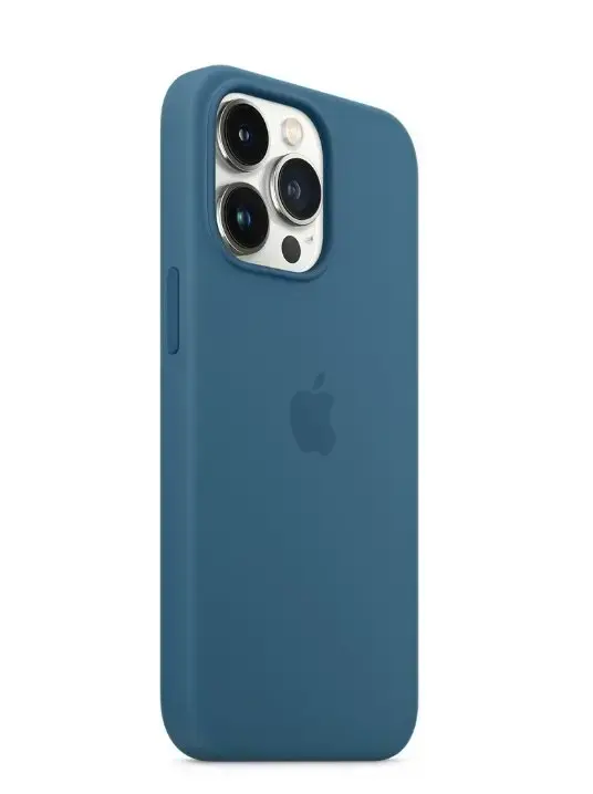 Apple Silicone phone case for iPhone 13 Pro blue jay with MagSafe