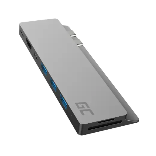 Green Cell Adapter HUB GC Connect60 8in1 (Thunderbolt 3, USB-C, HDMI, 3x USB 3.0, SD, microSD) for MacBook Pro 13|15" 2016-2020