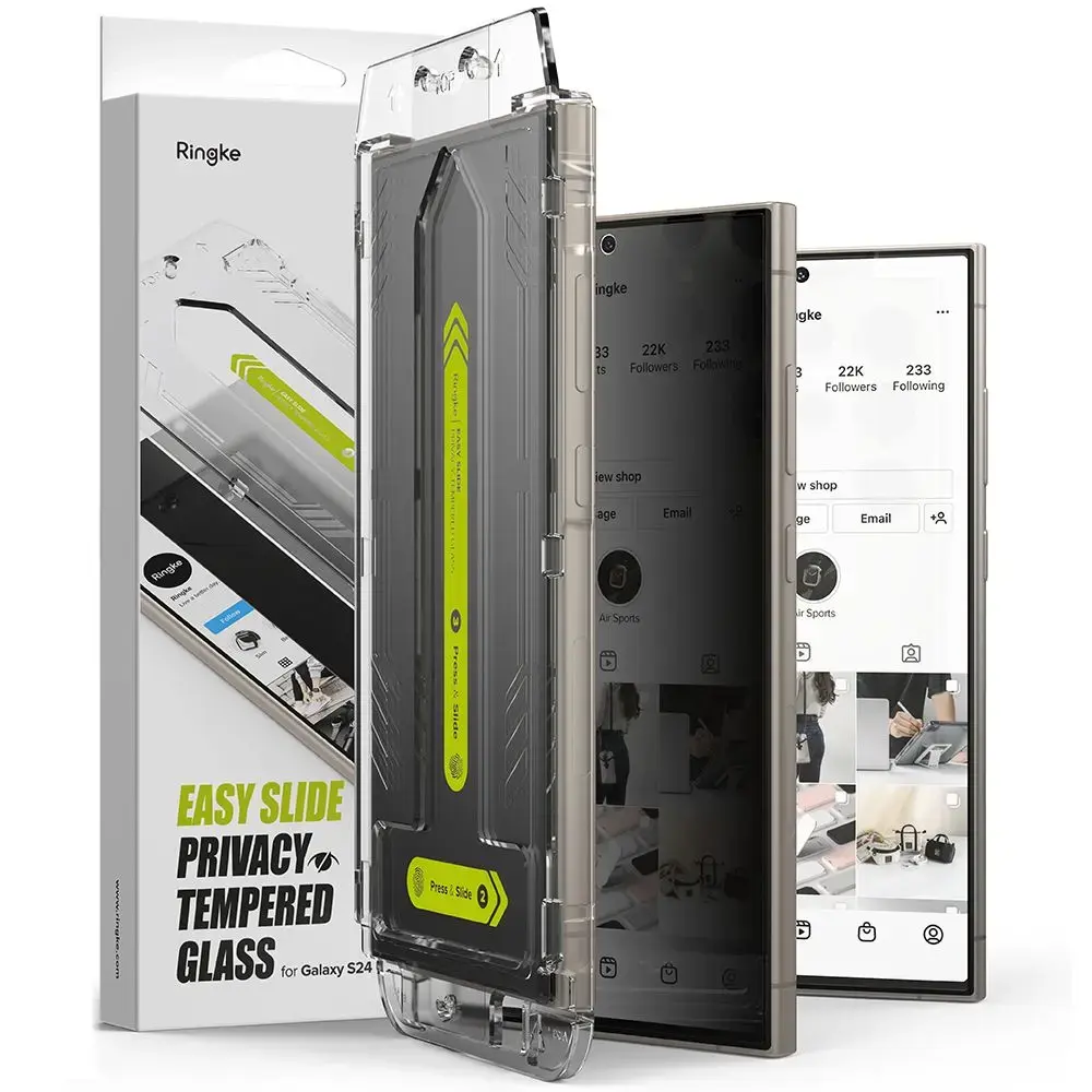 RINGKE EASY SLIDE privacy tempered glass for phone Samsung Galaxy S24 Ultra (privacy effect)