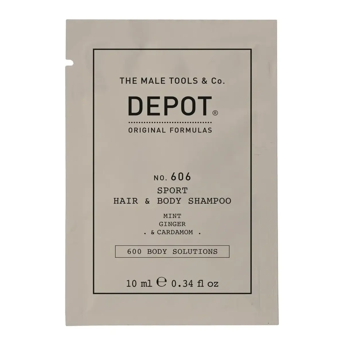 Depot, 600 Body Solutions  No. 606, Shower Gel & Shampoo 2-In-1, Botanical Complex, 10 ml