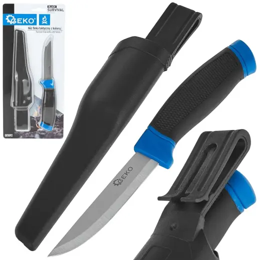 Тактический нож Fink 215/105mm с ножнами – BLACK SURVIVAL SERIES