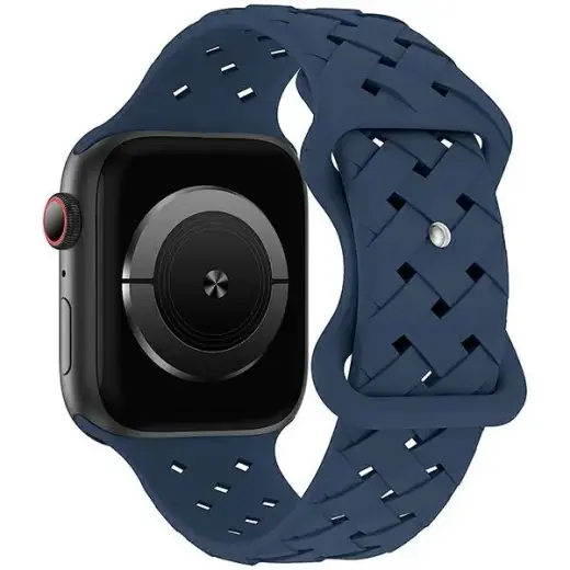 Beline Silicone Woven viedpulksteņa siksniņa priekš Apple Watch (38/40/41 mm) | silikons | zila