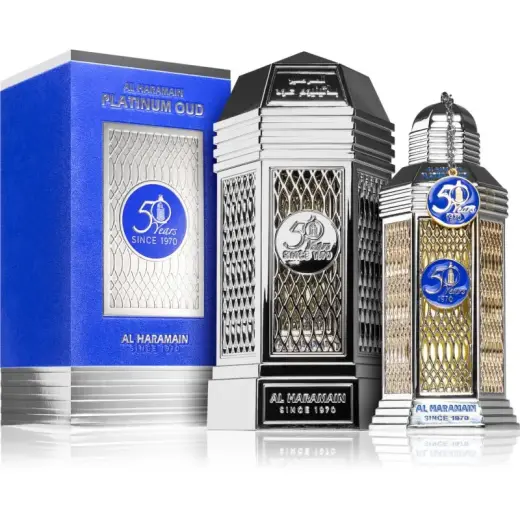 Al Haramain 3.3 Oz Unisex Al Haramain 50 Years Platinum Oud Eau De Parfum Spray