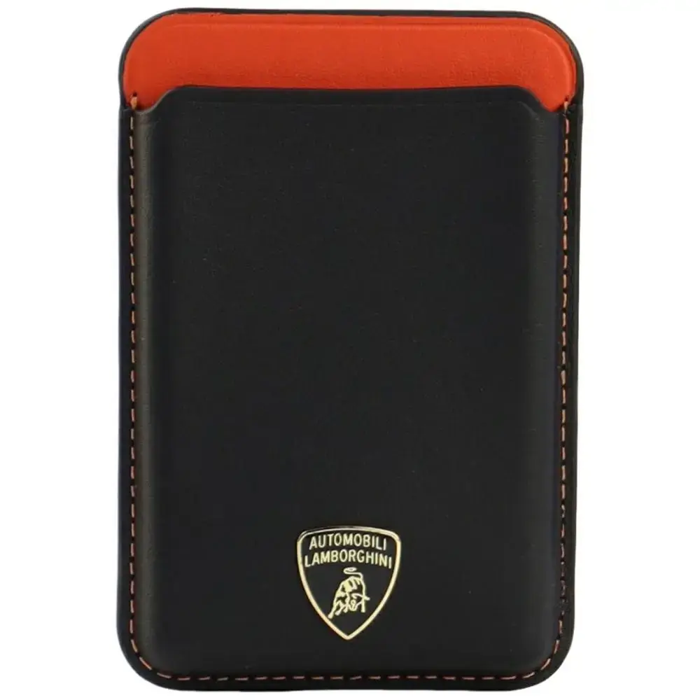 Magnetic Wallet Lamborghini Urus D8  Genuine Leather MagSafe orange