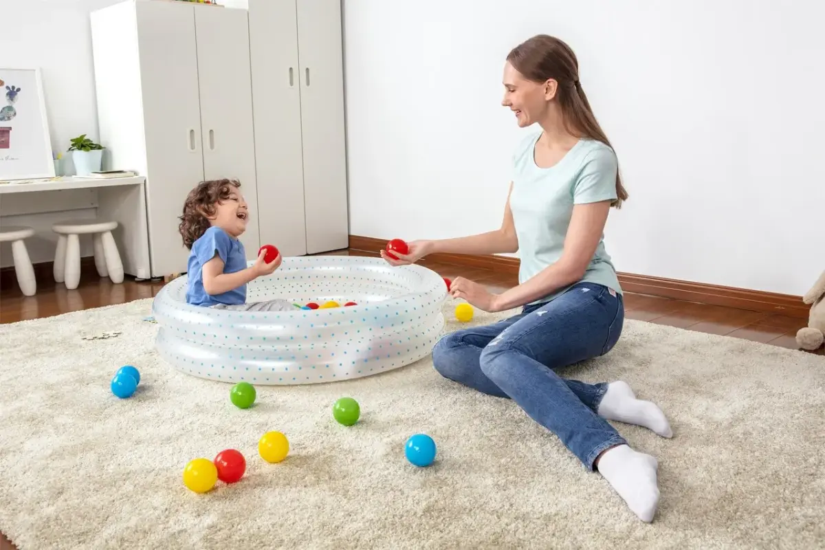 Zils baseins 91x20cm + BESTWAY bumbas