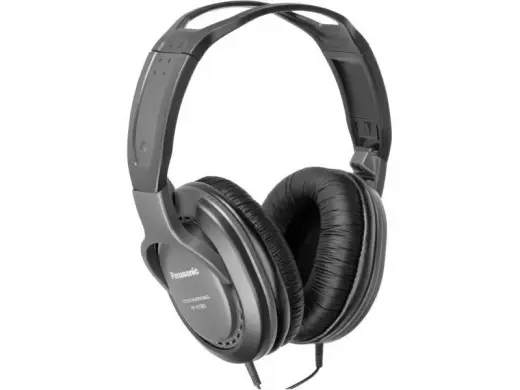 Panasonic RP-HT265E-K Closed Type Headphones with Volume Control 5M  Black