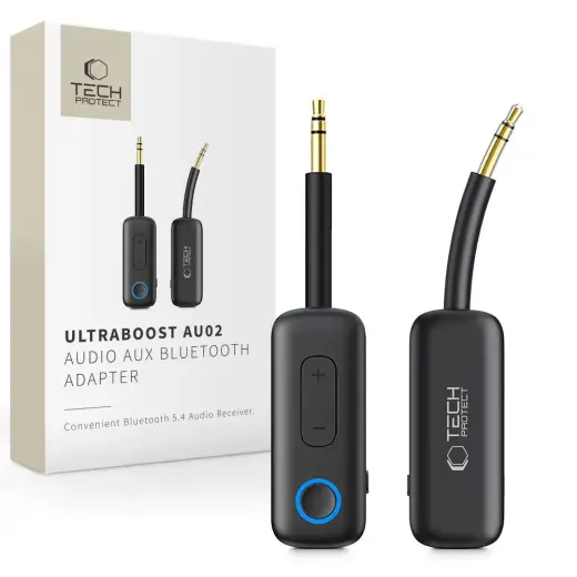 TECH-PROTECT ULTRABOOST AU02 AUDIO ADAPTER AUX BLUETOOTH 5.4 BLACK