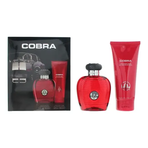 Set Carroll Shelby: Red Cobra, Shower Gel & Shampoo 2-In-1, 150 ml + Red Cobra, Eau De Toilette, For Men, 100 ml